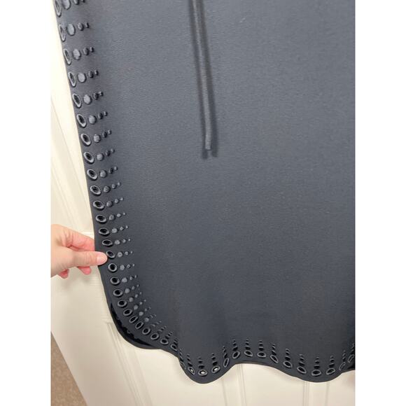 New Derek Lam 10 CROSBY Lace Up Embroidered Grommet Tank Dress Black 2 / XS - Picture 5 of 10